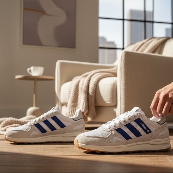 adidas Other - Adidas Run 84 Men's White and Royal Blue Sneakers